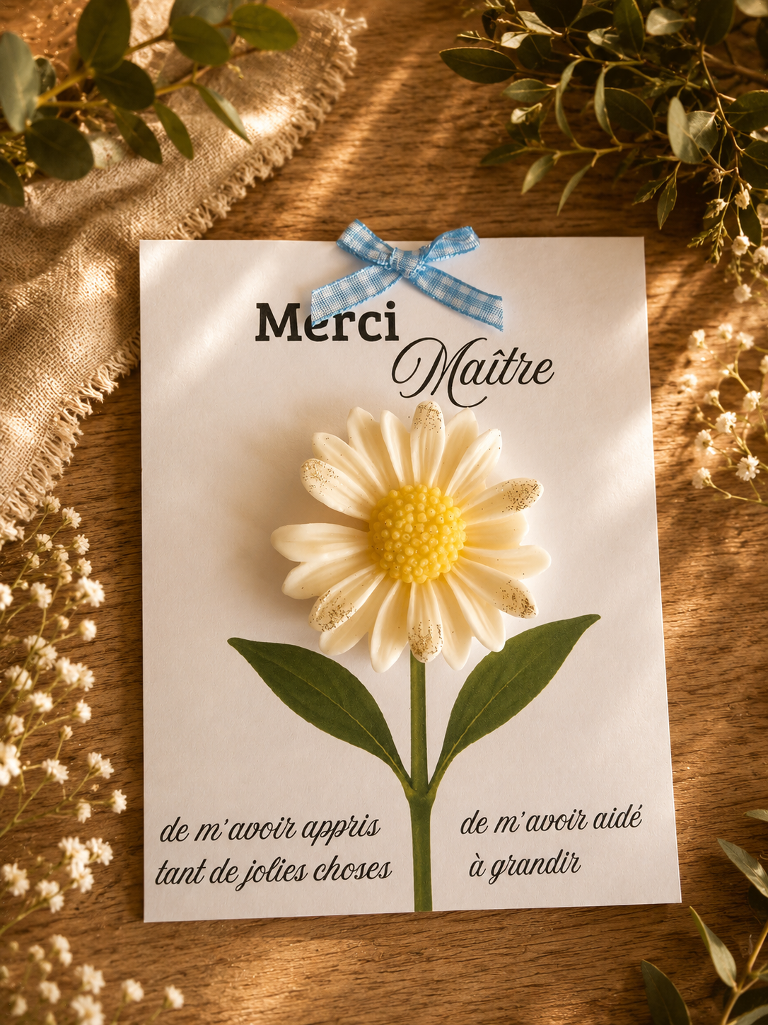 Carte marguerite fondant parfumé