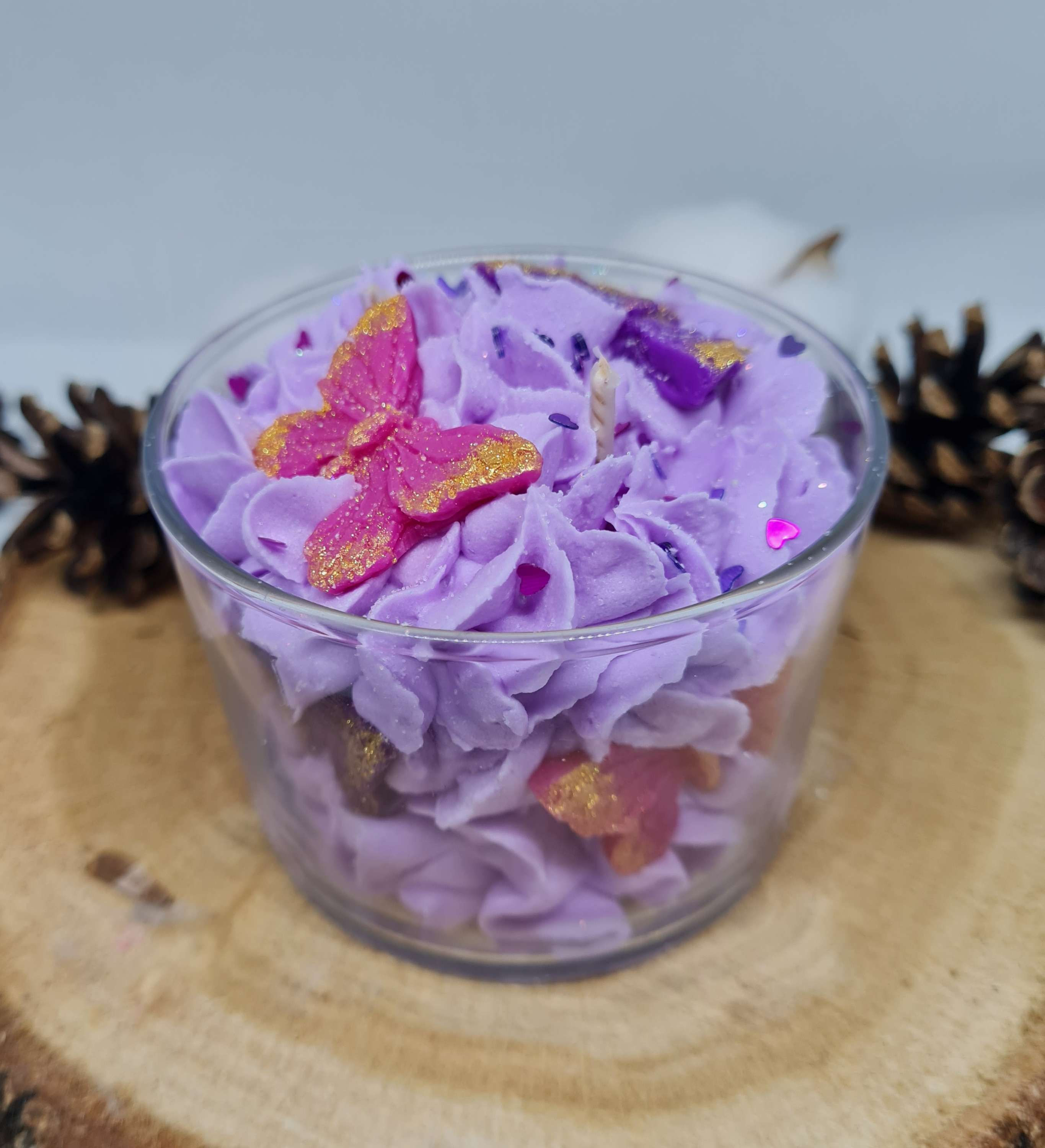 Bougie papillons personnalisable 