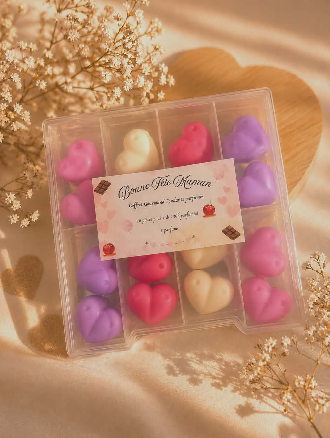 Coffret coeurs fête des mères