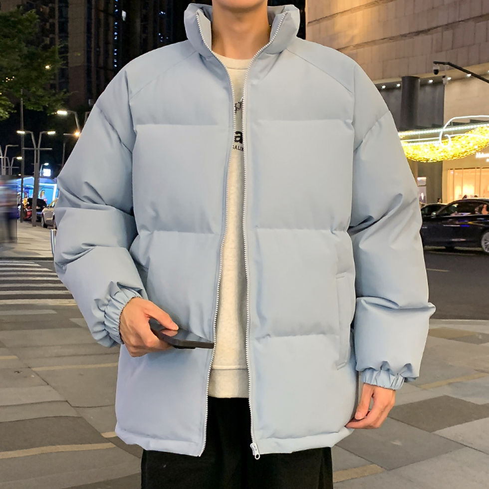 Miniatyrbilde: Men's Parkas Warm Basic Style Casual Jackets Thicken Winter Coat Puffer Jacket