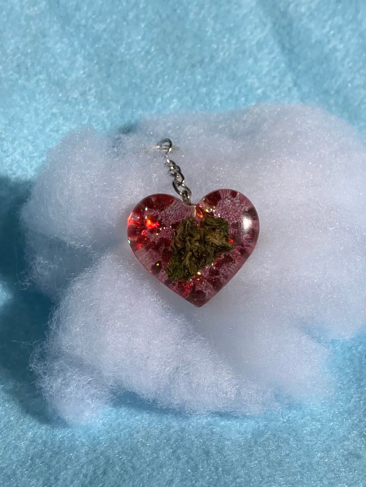 Red Glitter Nug Keychain
