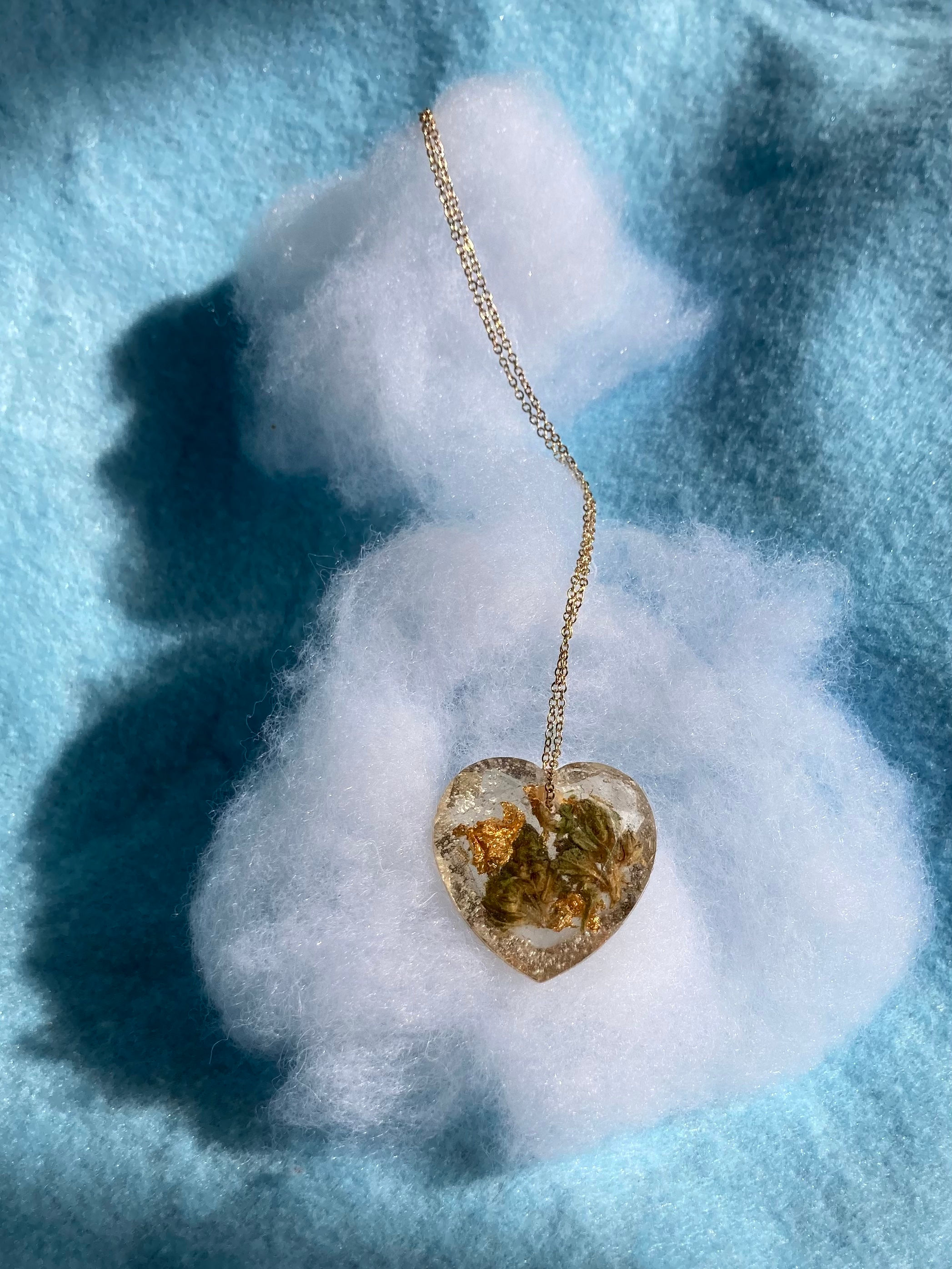 Gold Flaked Nug Necklace
