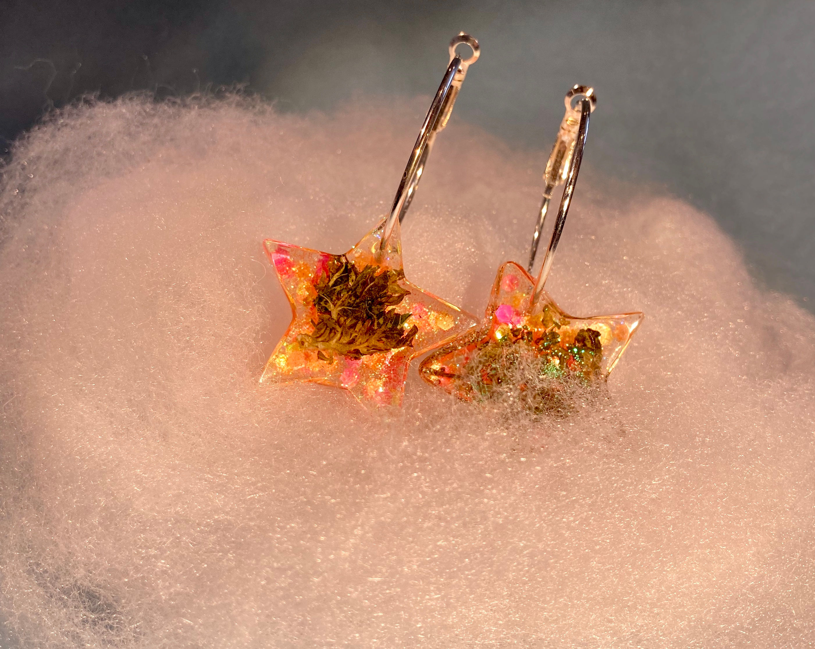 Orange Nug Large Earring