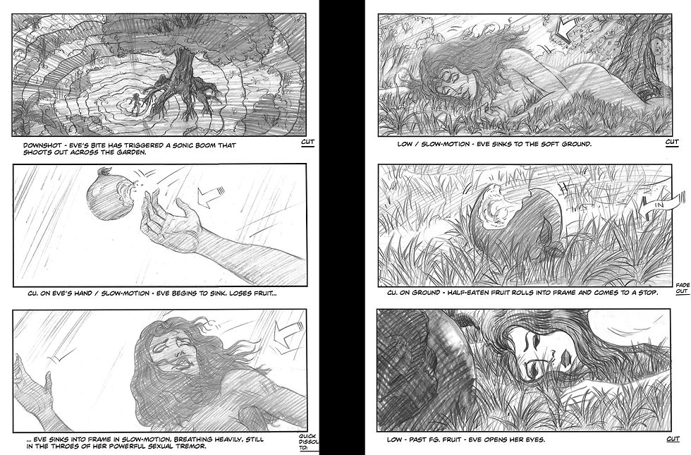 Paradise Lost - storyboards by David Russell