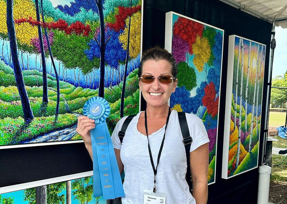 Stephanee Ann Art art show booth
