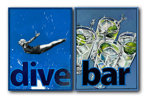 Dive Bar painting by Jeff Schaller 