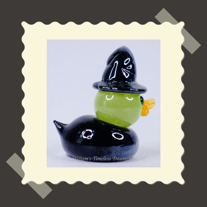 Thumbnail: Stiegel Glass Freehand Duck with Witch’s Hat Made in PA