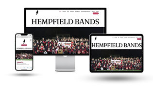 Hempfield Marching Band website on desktop, tablet and mobile