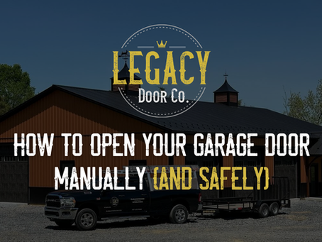 How To Open Your Garage Door Manually And Safely