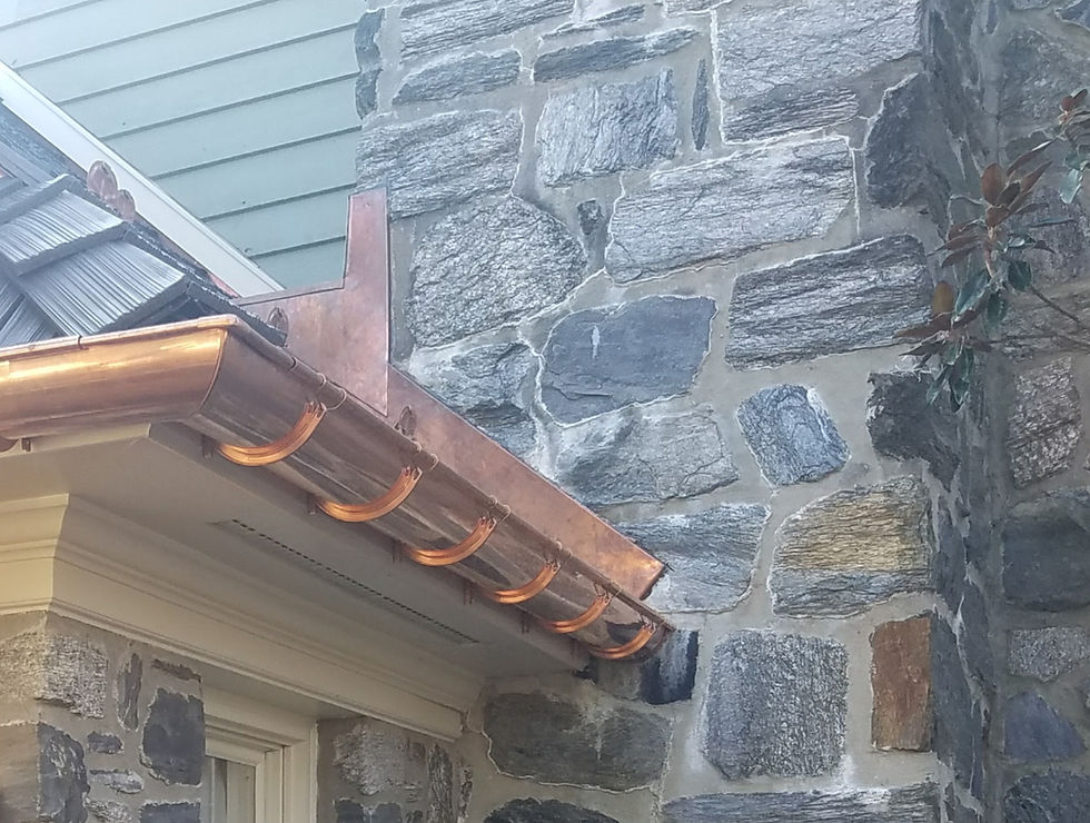 New gutters on a house