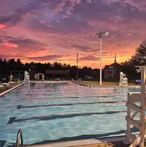 Pool at sunset