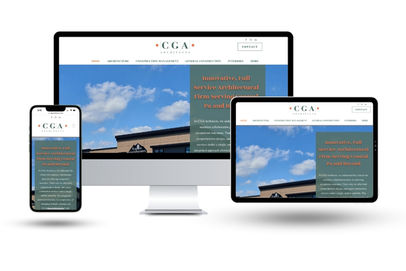 CGA Architects website on desktop, tablet and mobile