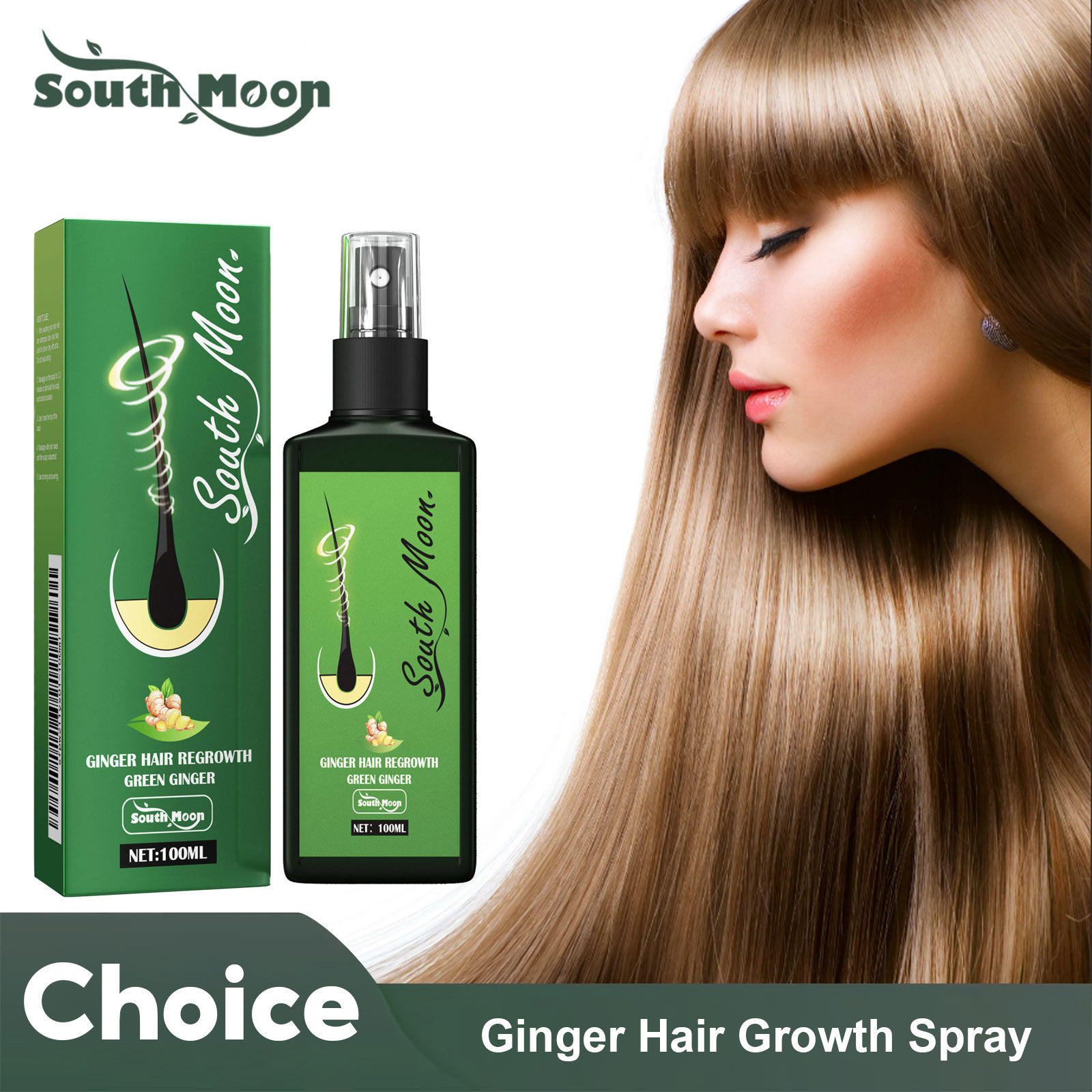 Ginger Hair Spray Promote Growth Anti Loss Improve Thin Dry Breakage Hair