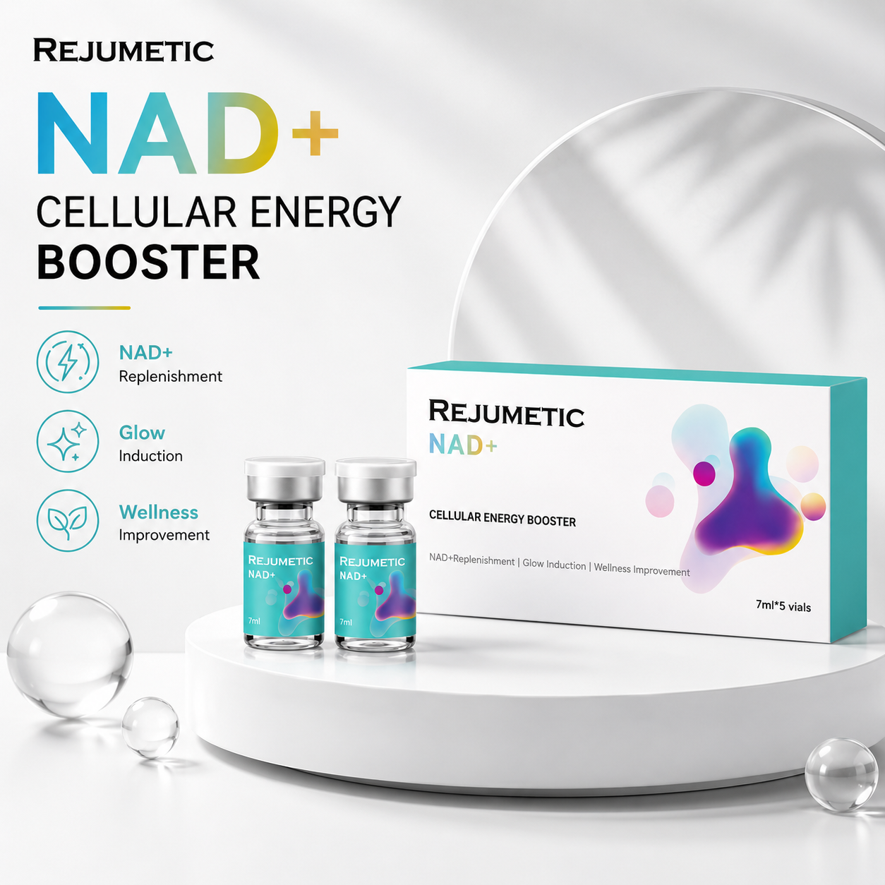 Rejumetic NAD+ Skin Booster 2026 New Moisturezing Hydrating Liquid Solution Home