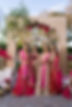 Four bridesmaids in bridal makeup for Sangeet or Mehndi Night