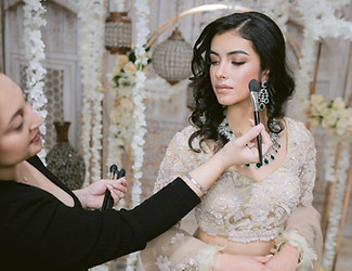 Bridal Reception makeup application