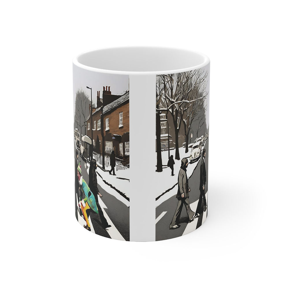 Thumbnail: Christmas Mug Abbey Road Beatles Elf Movie Art