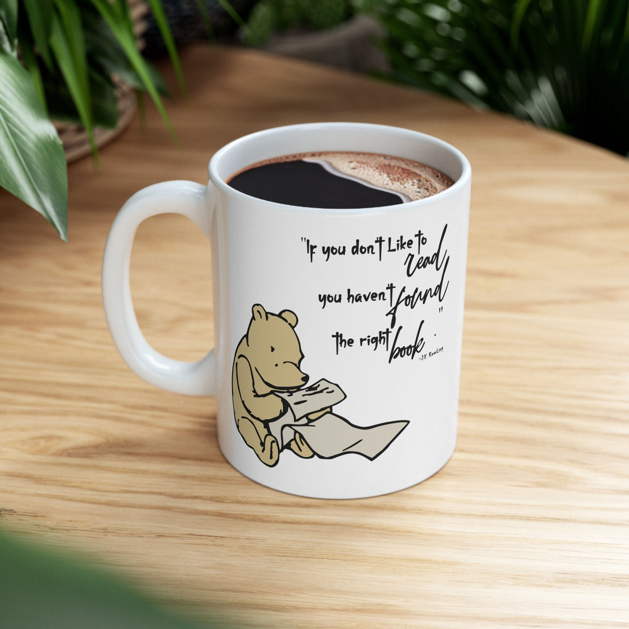 Winnie the Pooh Gift Disney Coffee Mug, JK Rowling Pooh Bear Mug