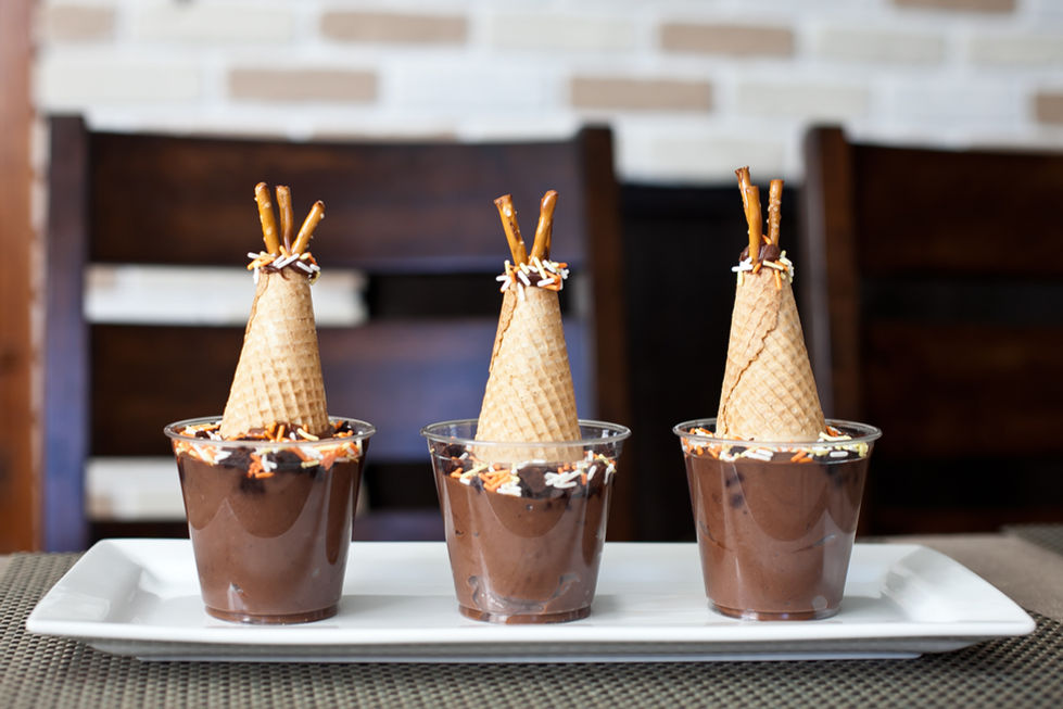 Chocolate Pudding Teepees