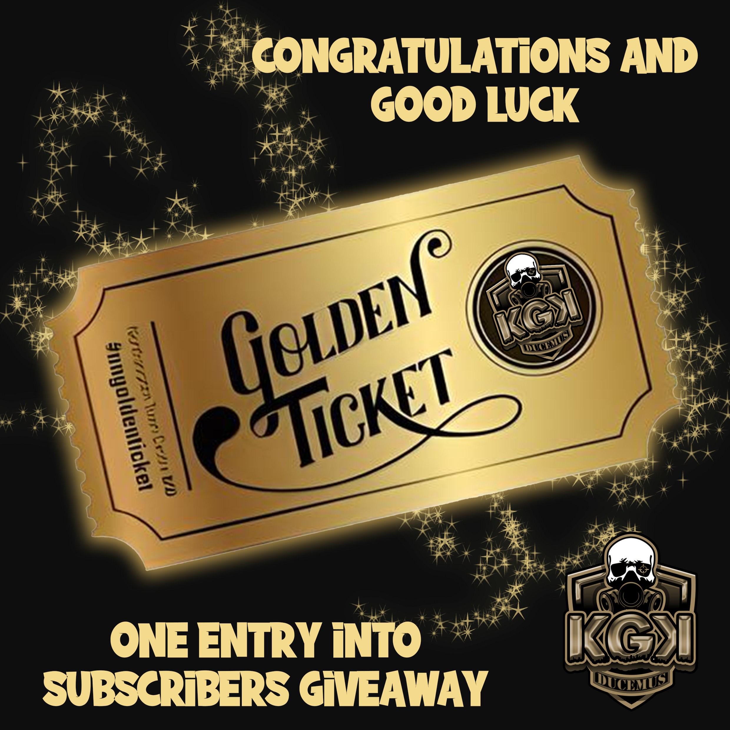 KGK SUBSCRIBERS GIVEAWAY GOLDEN TICKET