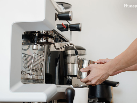 white coffee maker