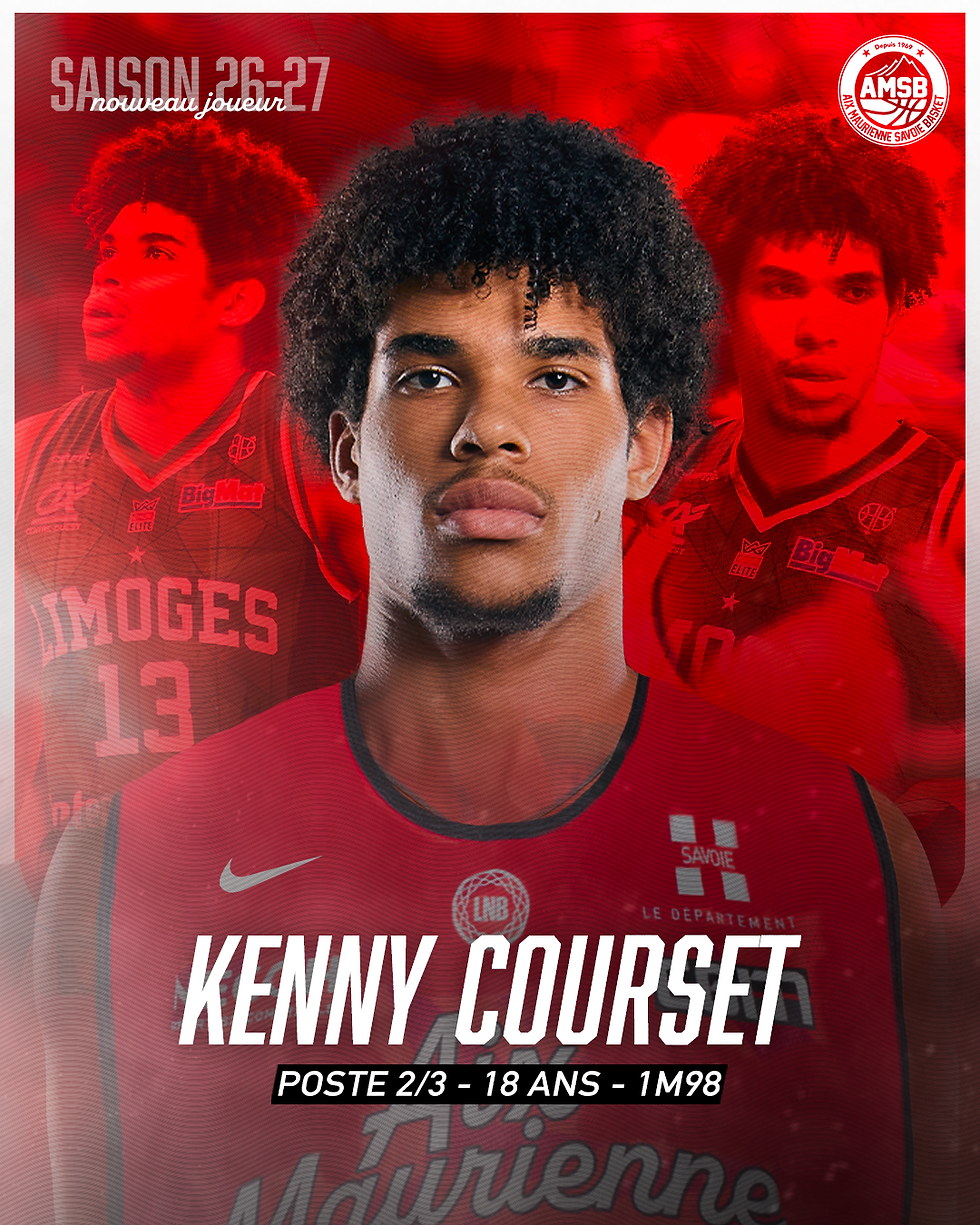 Formé au Limoges CSP, Kenny Courset est la nouvelle recrue d’Aix Maurienne !