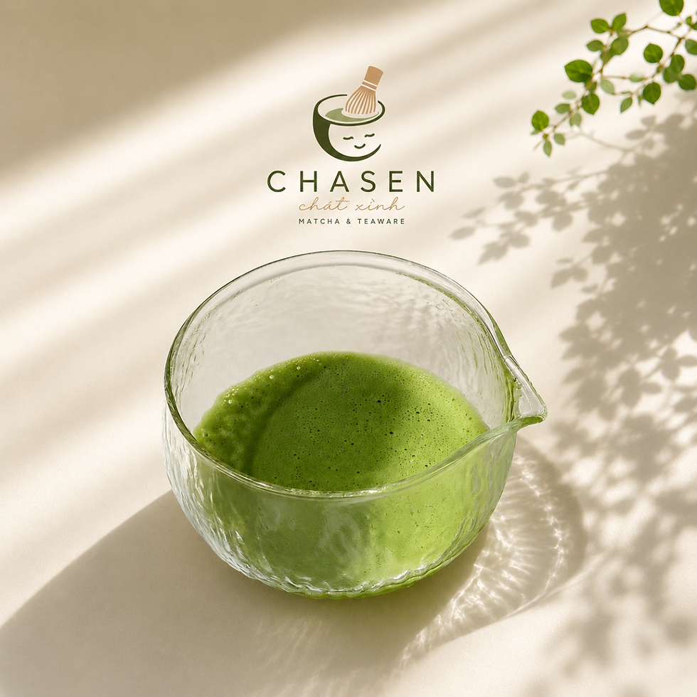 Chén matcha thủ công phong cách tối giản