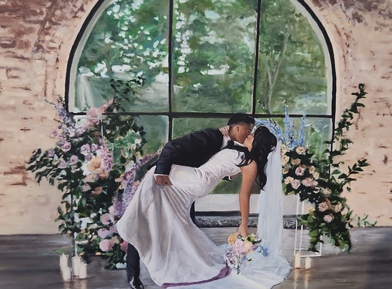 Panama dining room- Live Wedding Painting