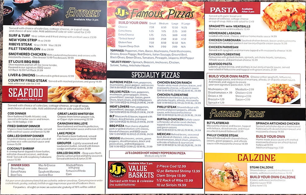 JJ's Steak And Pizza Restaurant in Alpena Michigan