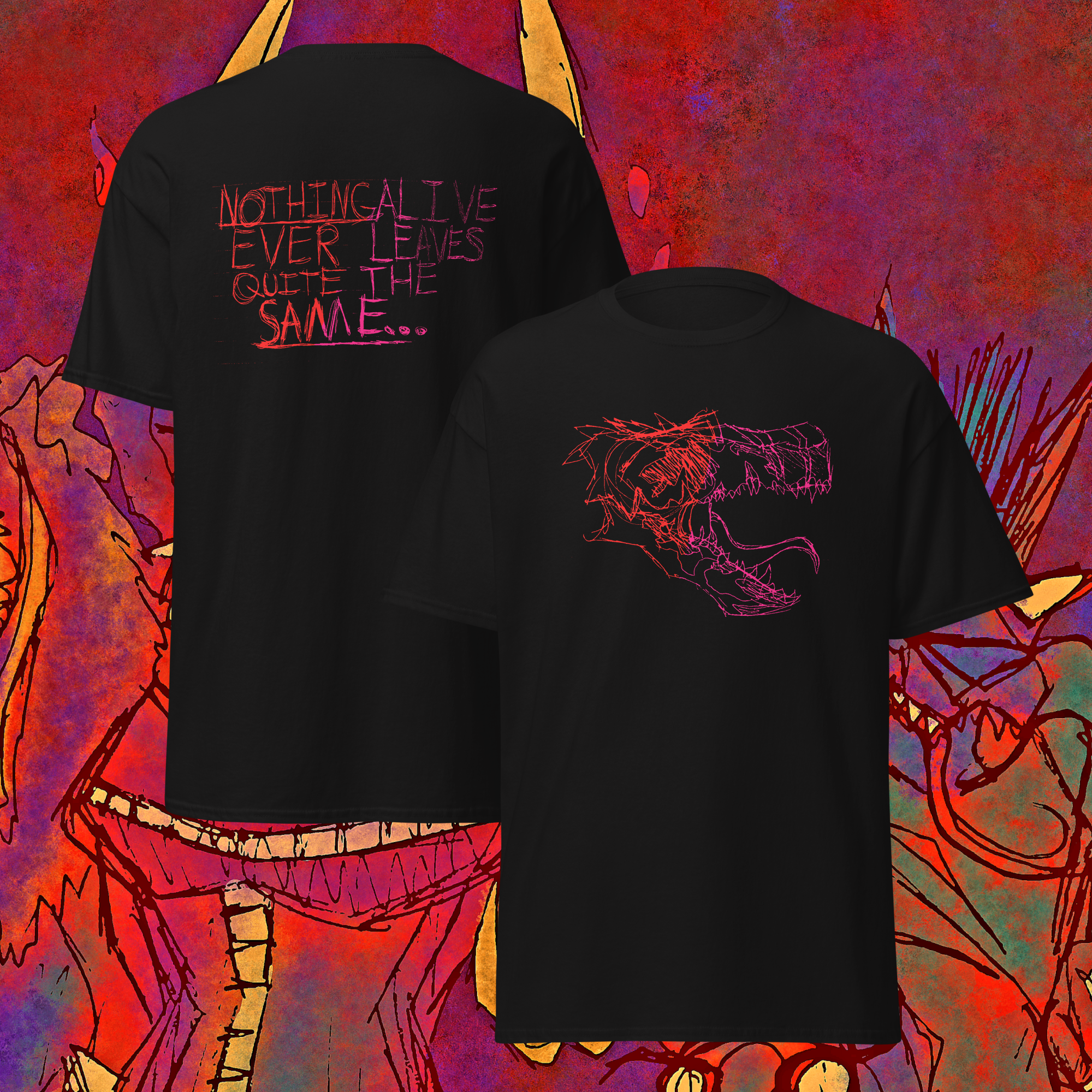 Red Veil Doodle Shirt (Black)