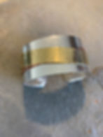 Sterling Silver Cuff with Brass and Copper