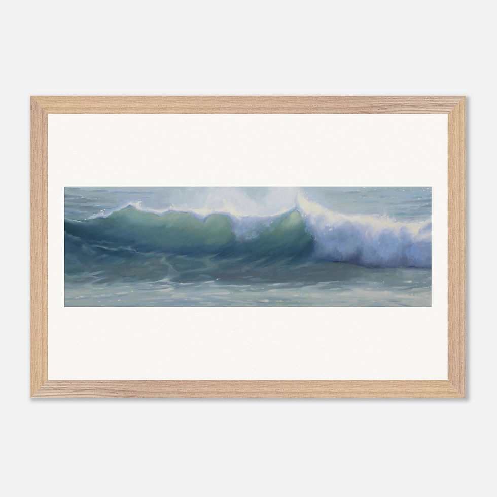 Thumbnail: Morning Wave Wooden Framed Print