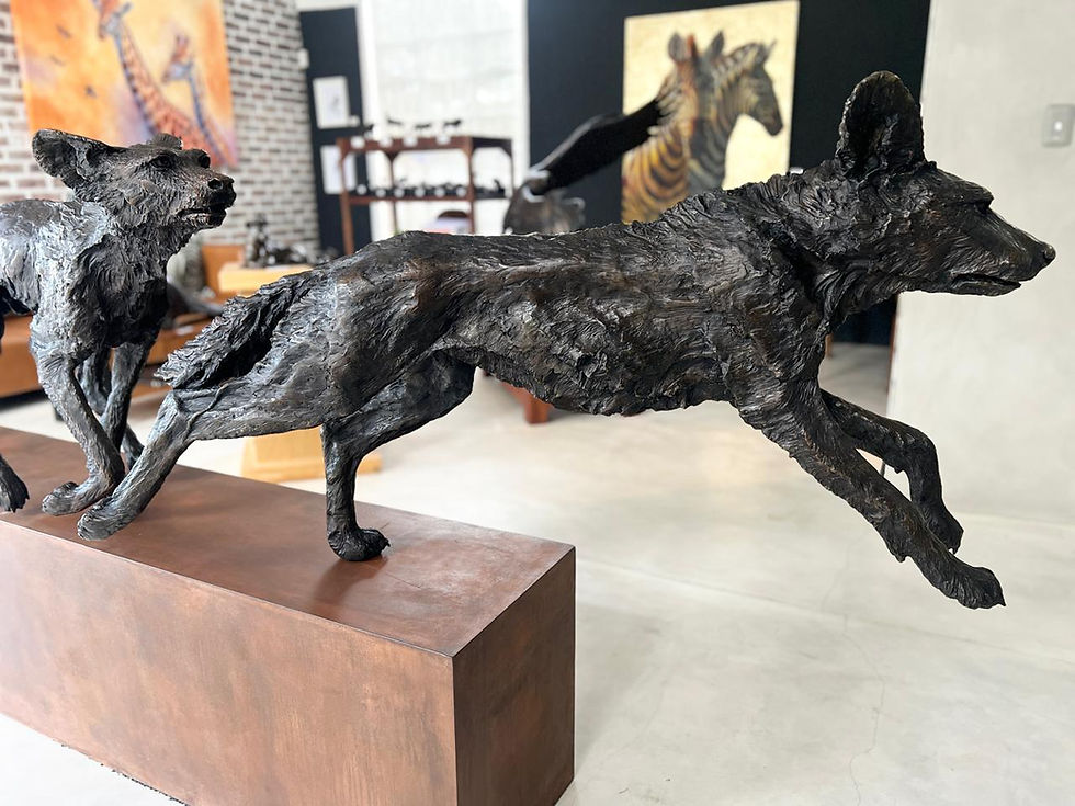 Thumbnail: Alan Ainslie - Painted Wolves - Life Size
