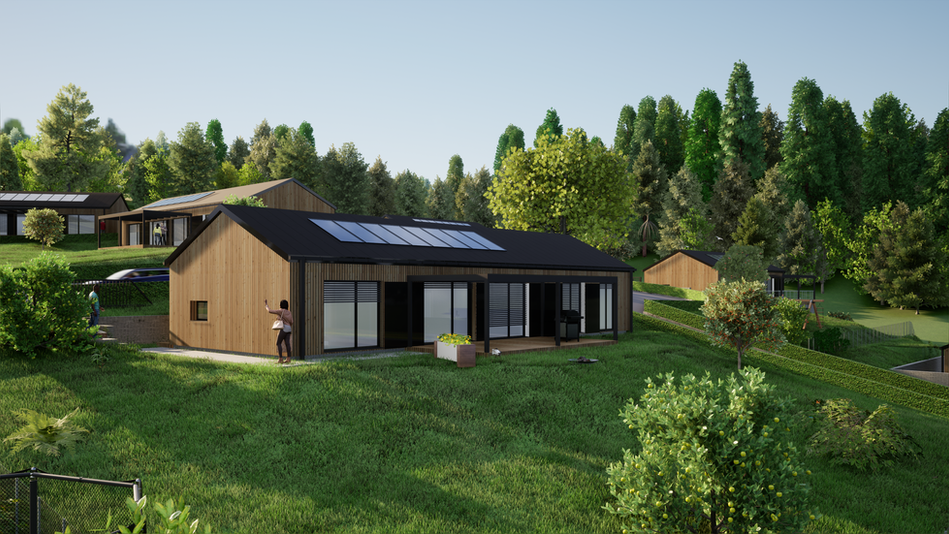 Vizulizace stavebního pozemku v Chorini