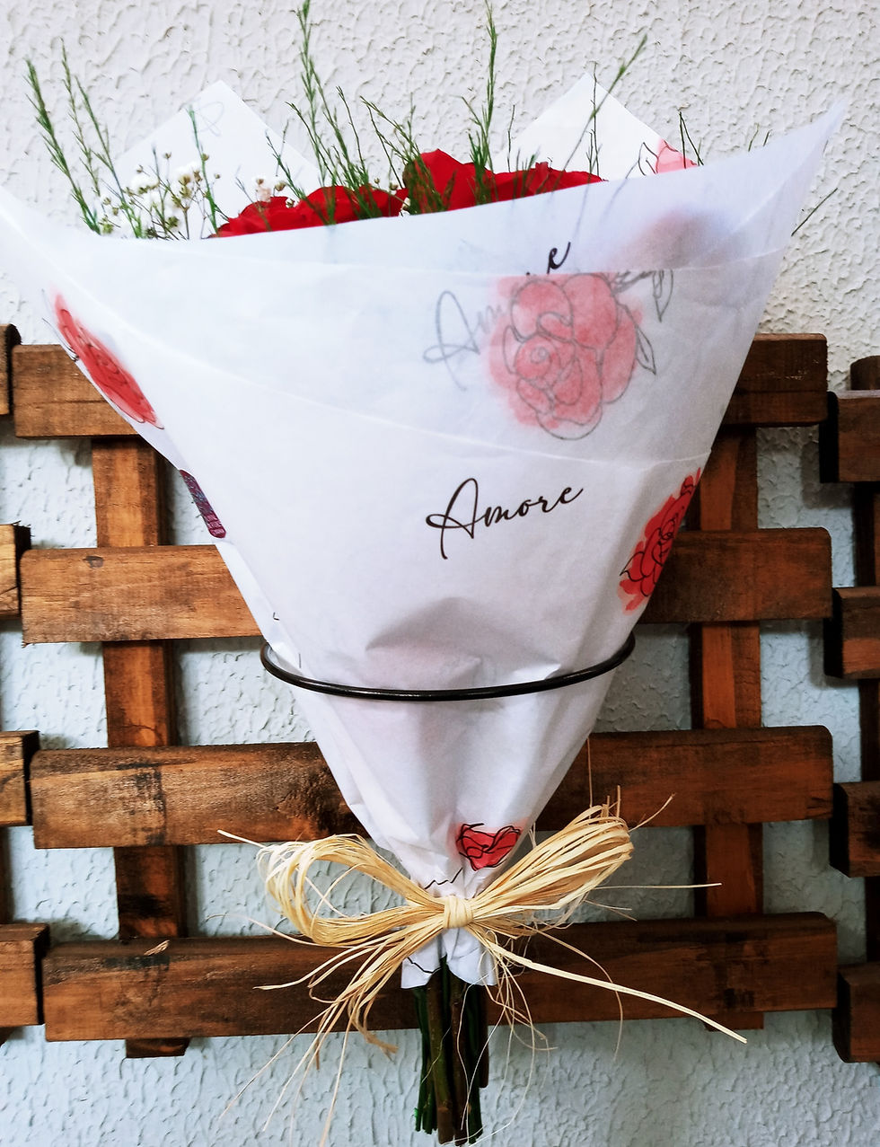 Miniatura: Buque de 6 rosas vermelhas