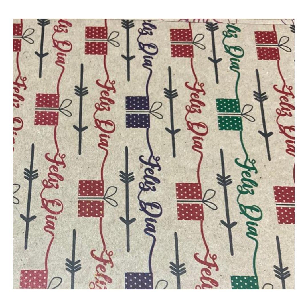 PAPEL REGALO KRAFT ESTAMPADO