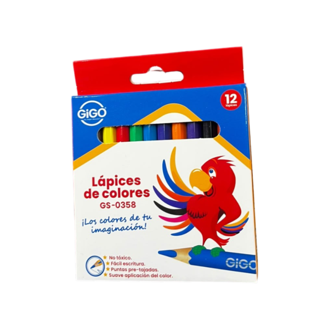 COLORES GIGO X 12 CORTOS