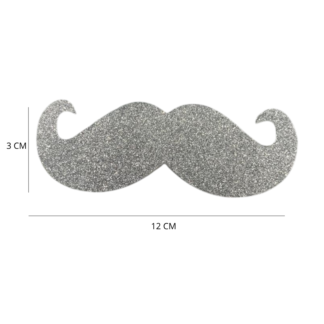 MOSTACHO DE FOMI 12CM PQT X 20