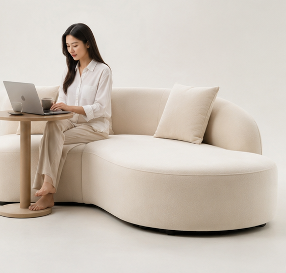 Thumbnail: Curved L Sofa