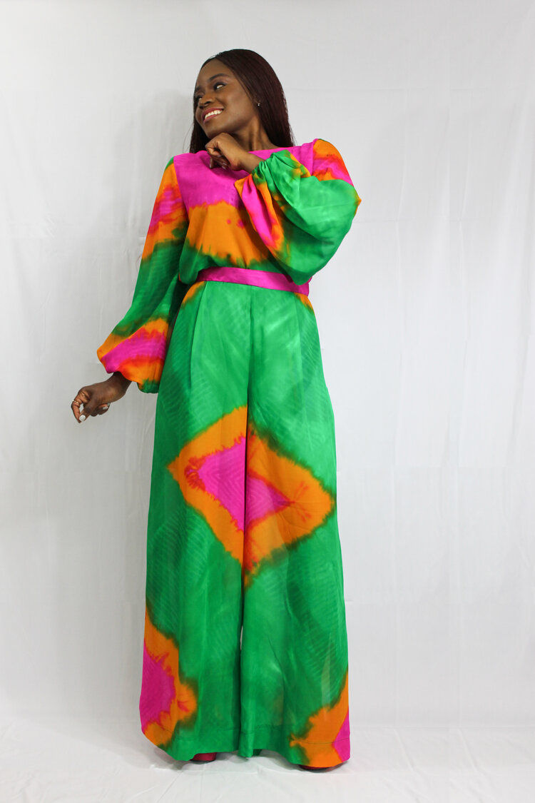 Thumbnail: Tie-dye Effect Chiffon Co-ord Set