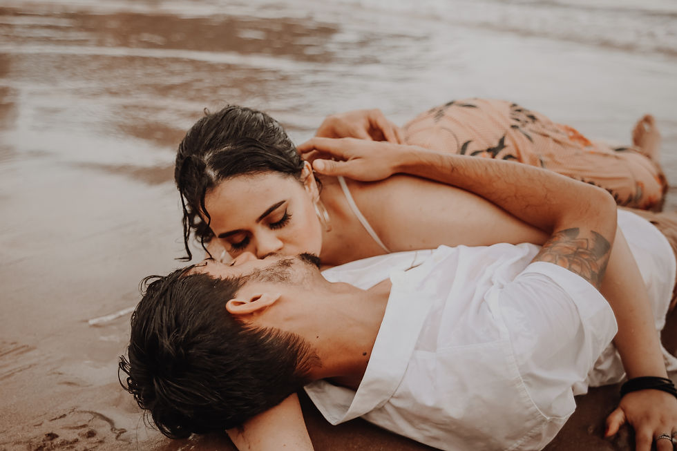 Ensaio de casal na praia