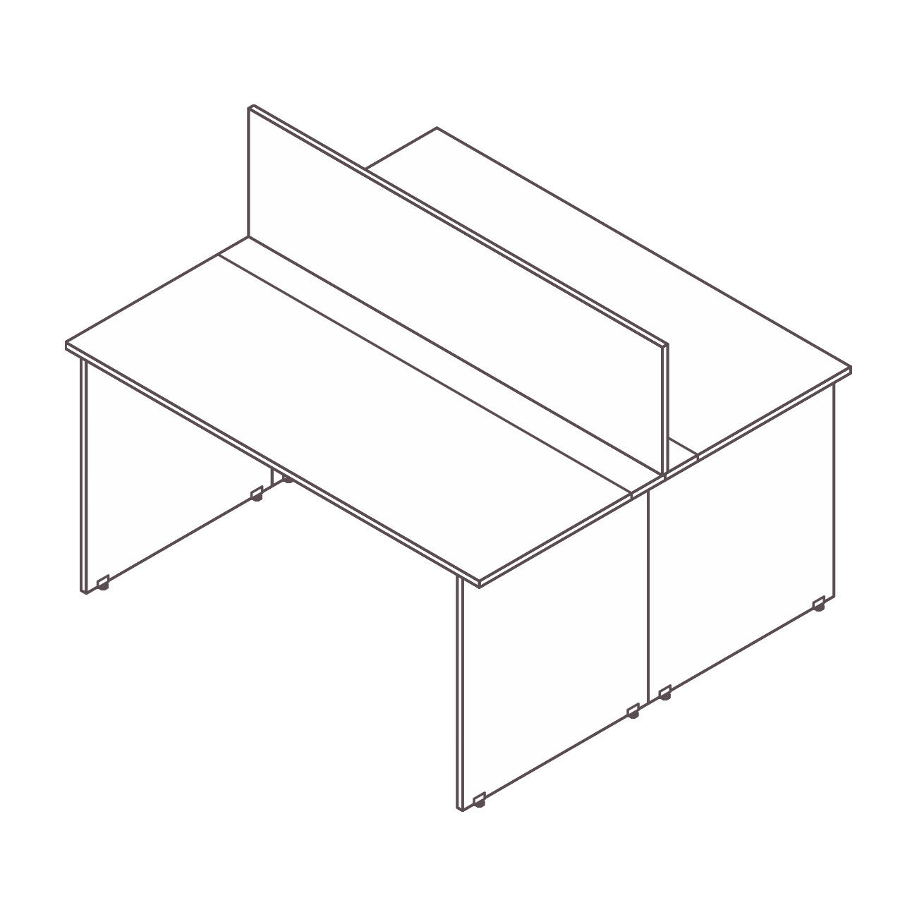 Mesa plataforma (passa fio / tomada) diamante
