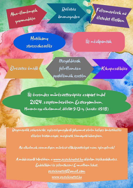 Új évrendes művészetterápiás csoport októbertől