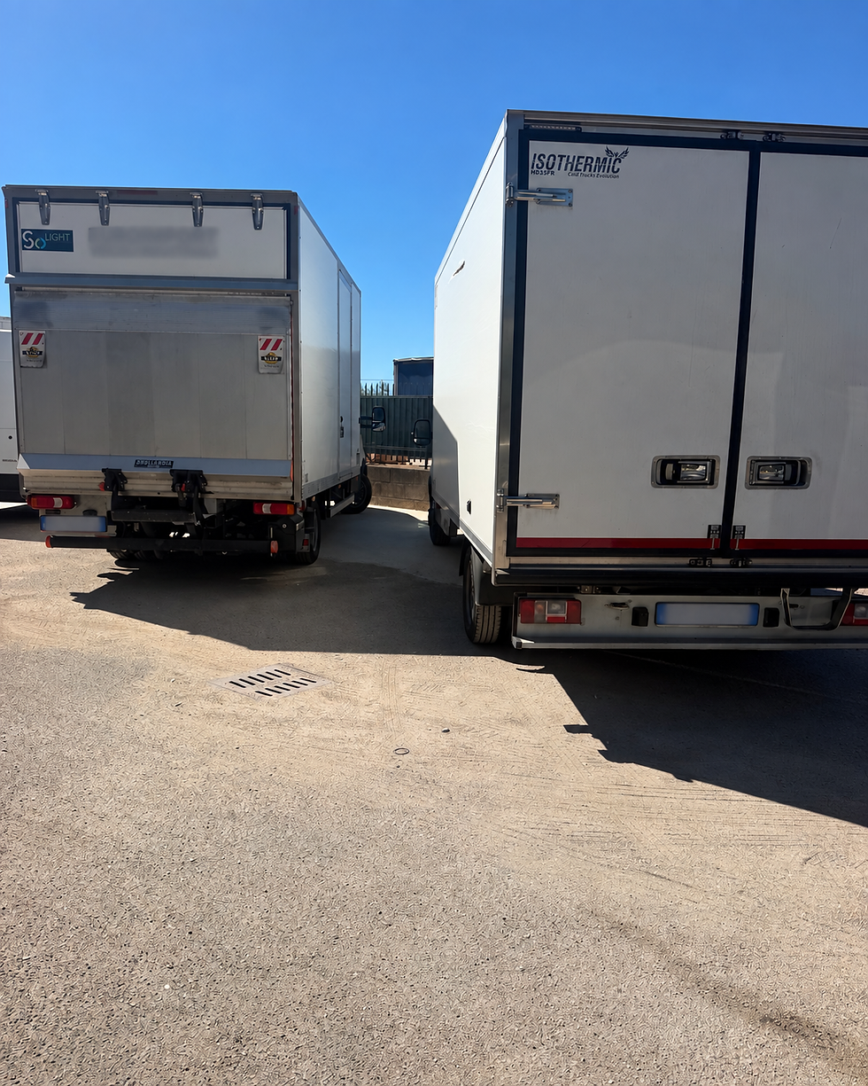 Retro di furgoni con sponda idraulica