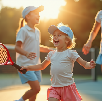 Entraînement de tennis pour tous les âges . 