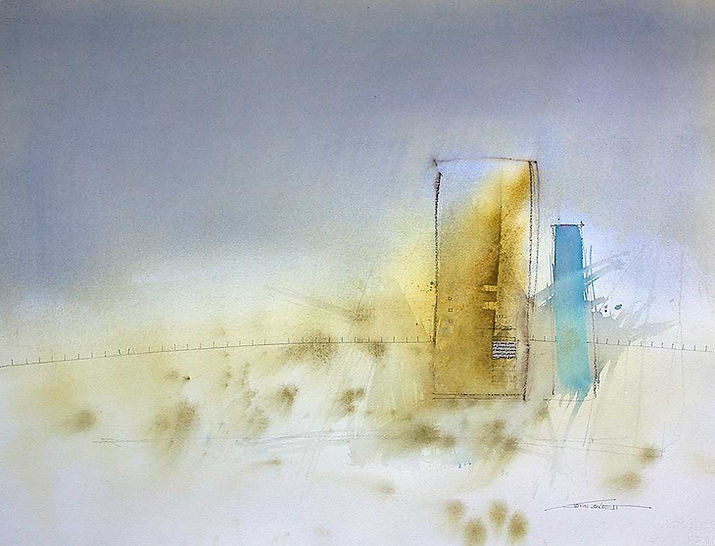 Painting featuring Yellow Ochre Watercolor