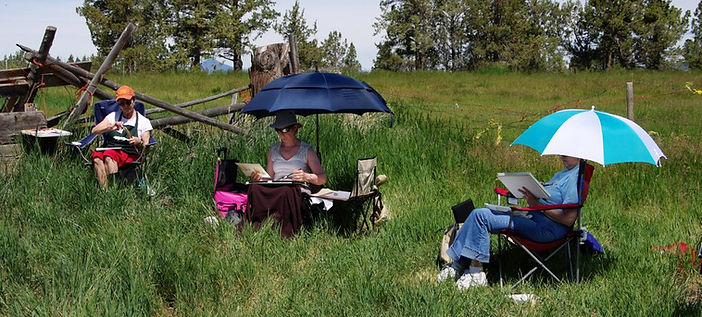 Painting outdoors - Bend Oregon