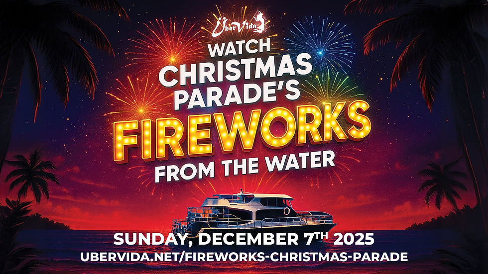 6:45PM FIREWORKS VIEWING Witness the Fireworks from the water on board ÜberVida! 