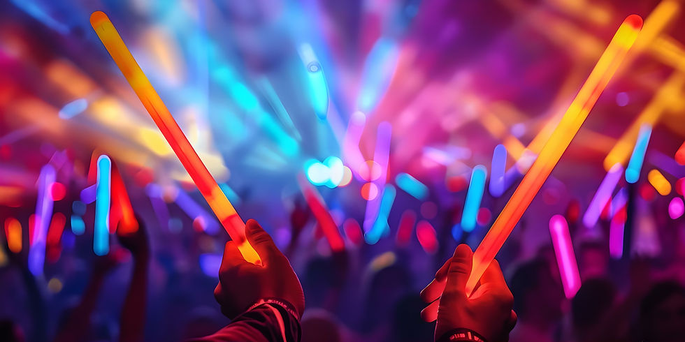 End of Summer Glow Party on board ÜberVida Bermuda’s Celebration Yacht – guests dancing under blacklights, wearing neon and white outfits, with ocean views and open bar on Saturday, September 20, 2025.