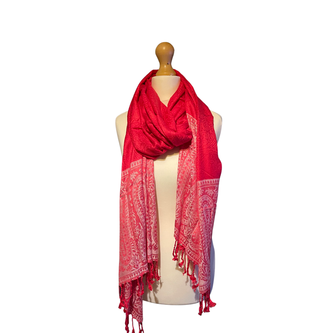The Cara Indian silk pashmina ‘Flame’ 